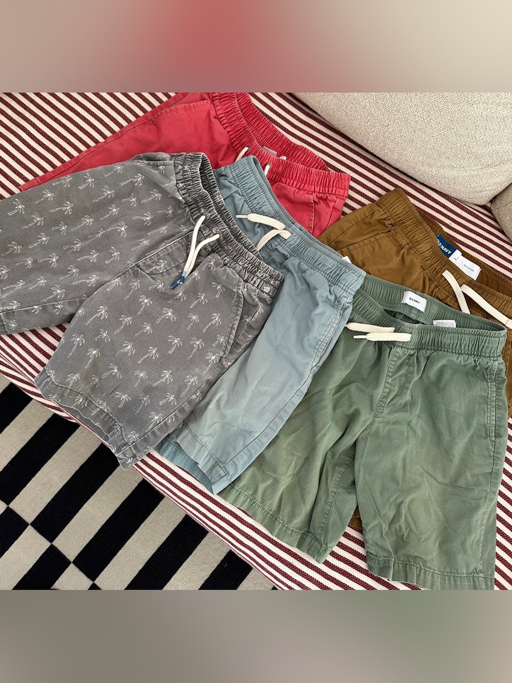 Gap Old Navy Boys Drawstring Shorts Bundle of 5 Size 8-10 Multicolor